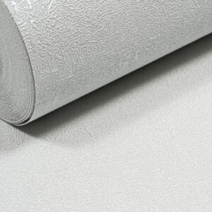 Plain Silver Shimmer Wallpaper Textured Slightly Imperfect Vinyl