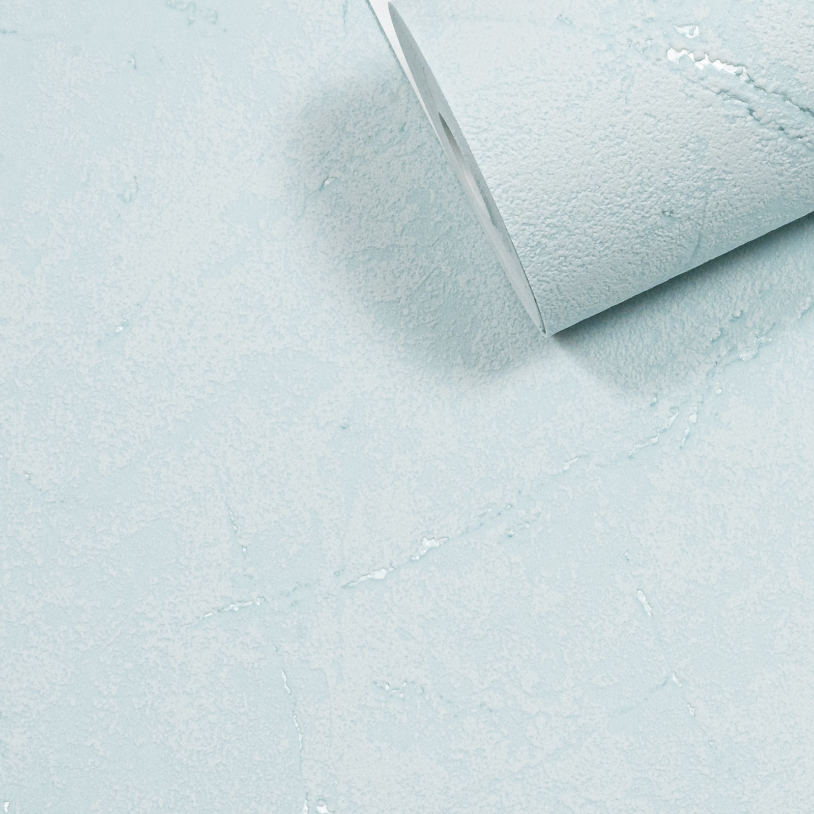 Plain Blue Metallic Shimmer Wallpaper Textured Thick Vinyl Slightly Imperfect - Image 7