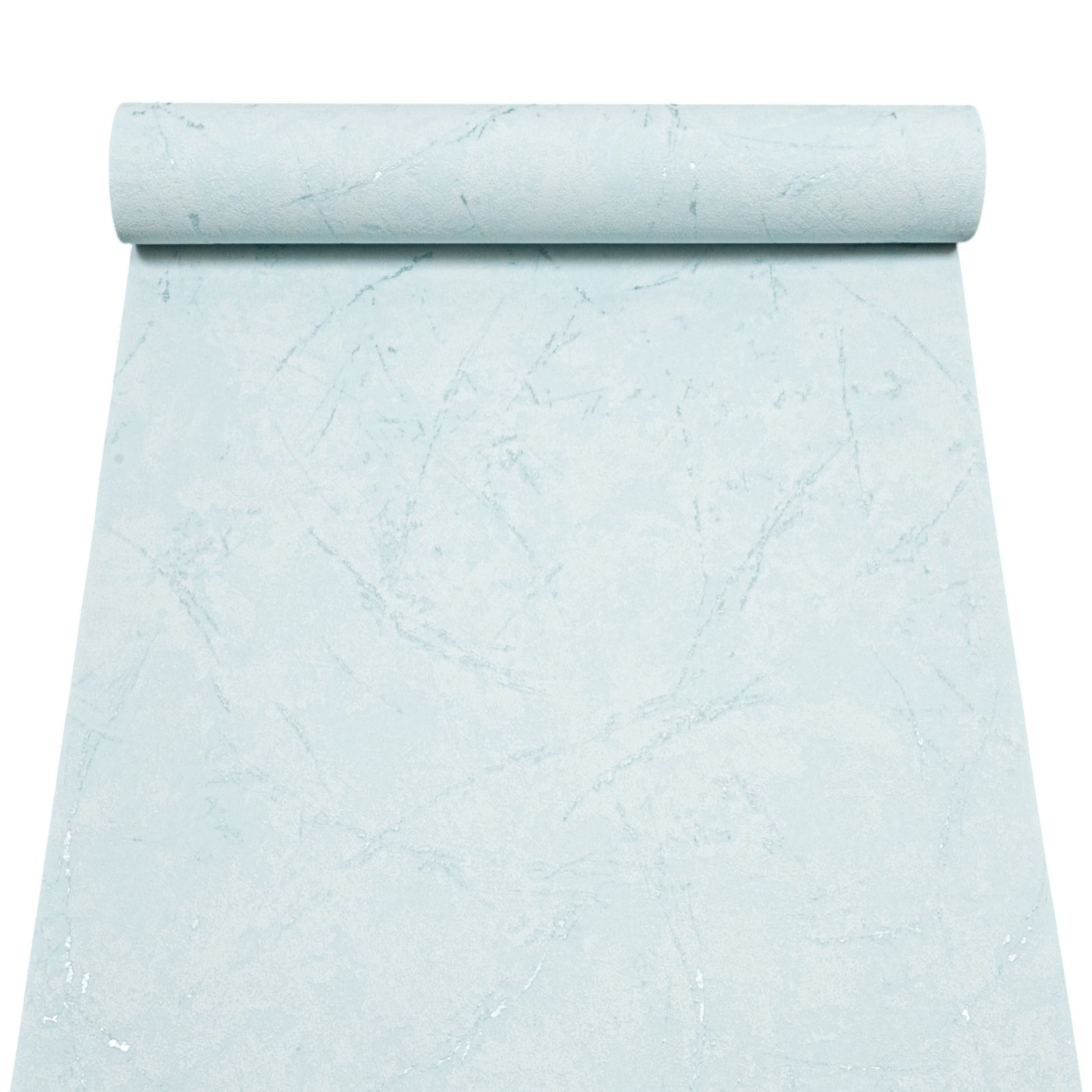 Plain Blue Metallic Shimmer Wallpaper Textured Thick Vinyl Slightly Imperfect - Image 2