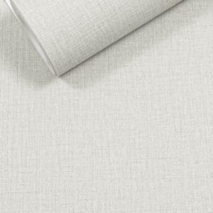 Grey Linen Effect Wallpaper Textured Slightly Imperfect Vinyl