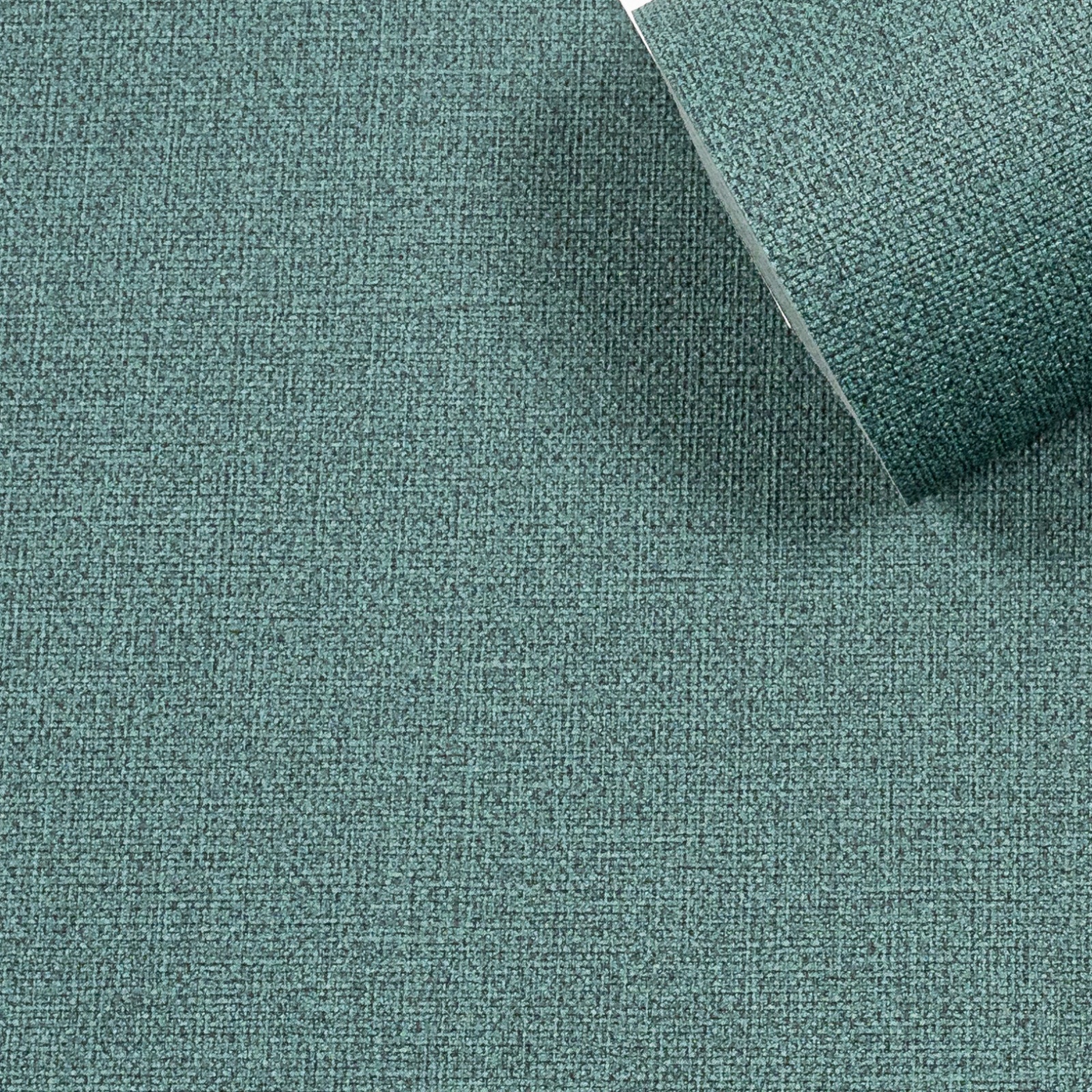 Green Linen Effect Wallpaper Plain Slightly Imperfect Vinyl - Image 7
