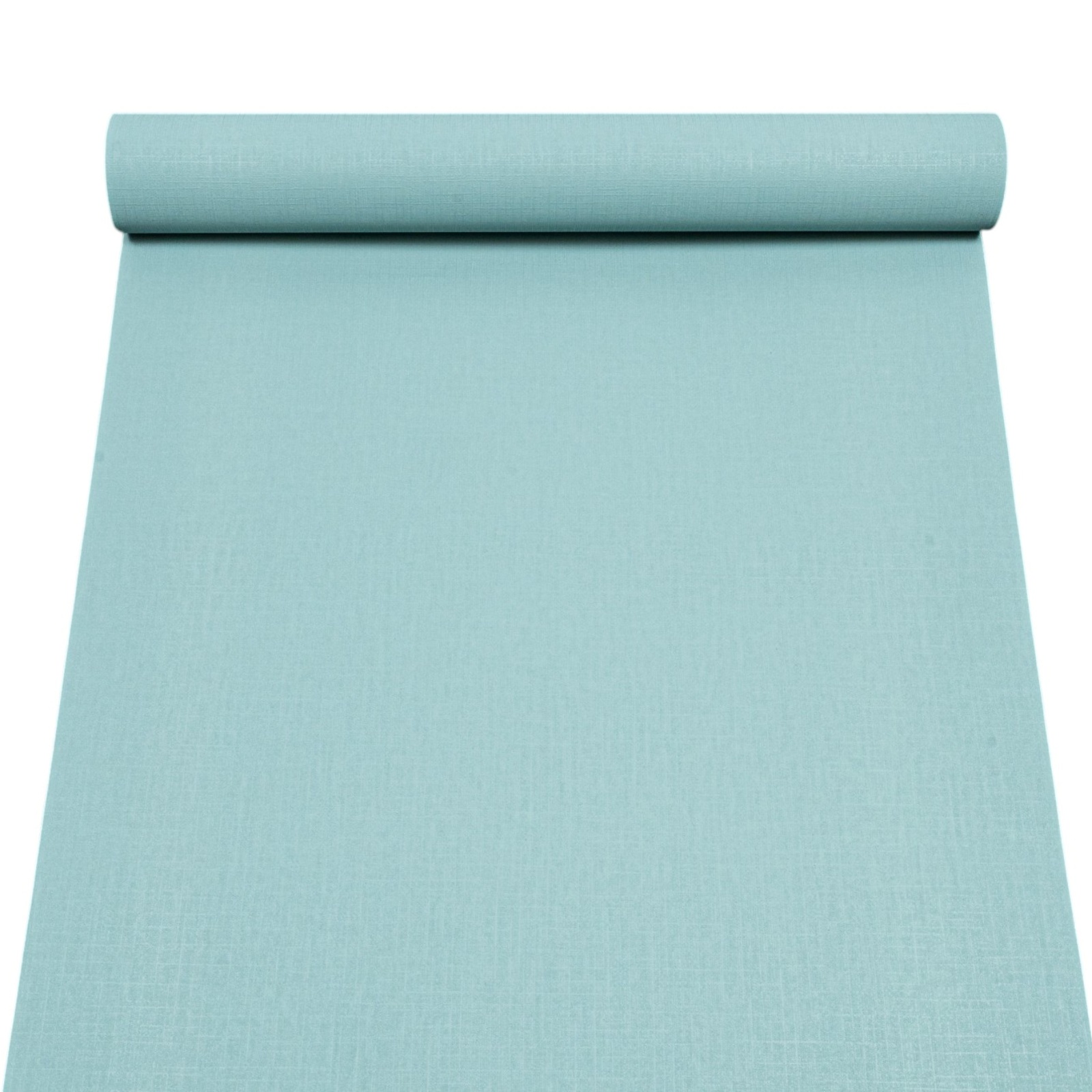 Plain Blue Linen Effect Wallpaper Slightly Imperfect Vinyl - Image 2