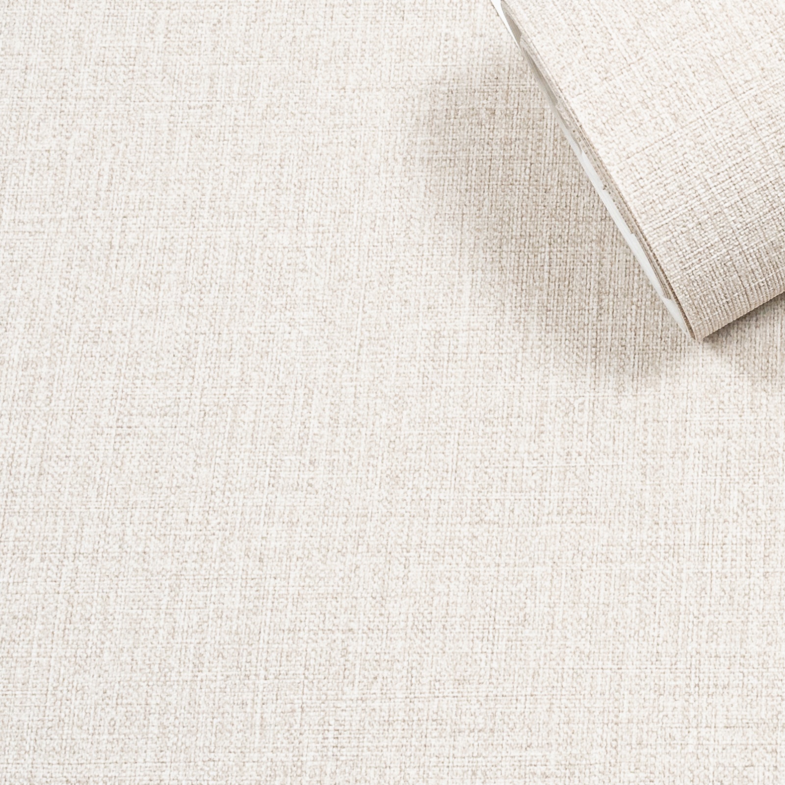 Plain Beige Linen Effect Wallpaper Slightly Imperfect Vinyl - Image 8