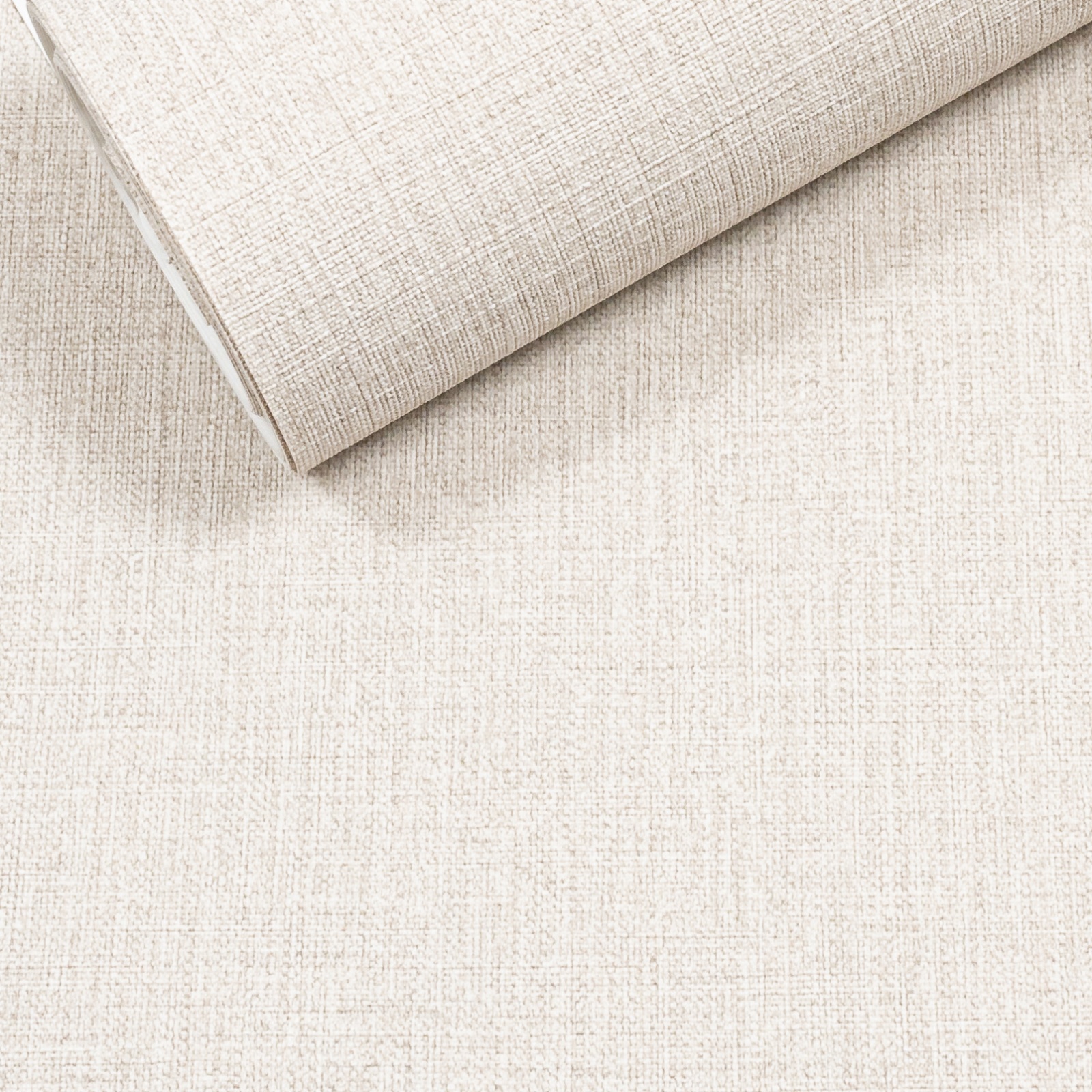 Plain Beige Linen Effect Wallpaper Slightly Imperfect Vinyl - Image 7