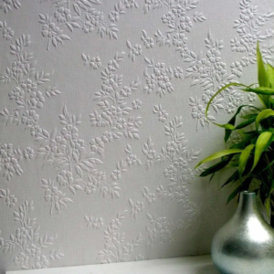 White Paintable Anaglypta Embossed Original Portland Wallpaper RD341