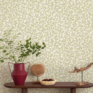 Coral Wallpaper Sage Green Holden 14300