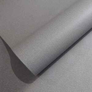Plain Grey Wallpaper Textured Fabric Effect Free Match