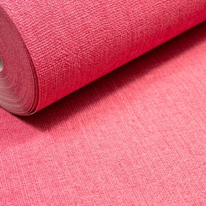 Plain Pink Textured Wallpaper Thick Free Match Paste The Wall