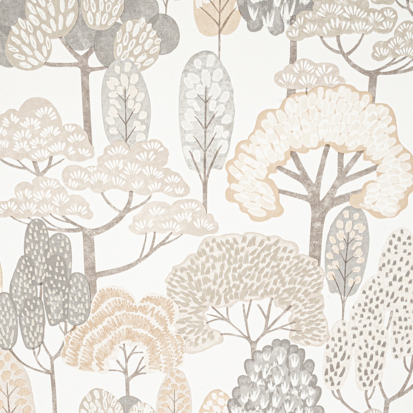 White Floral Wallpaper Grey Beige Brown Tones Tree Slightly Imperfect Vinyl - Image 8