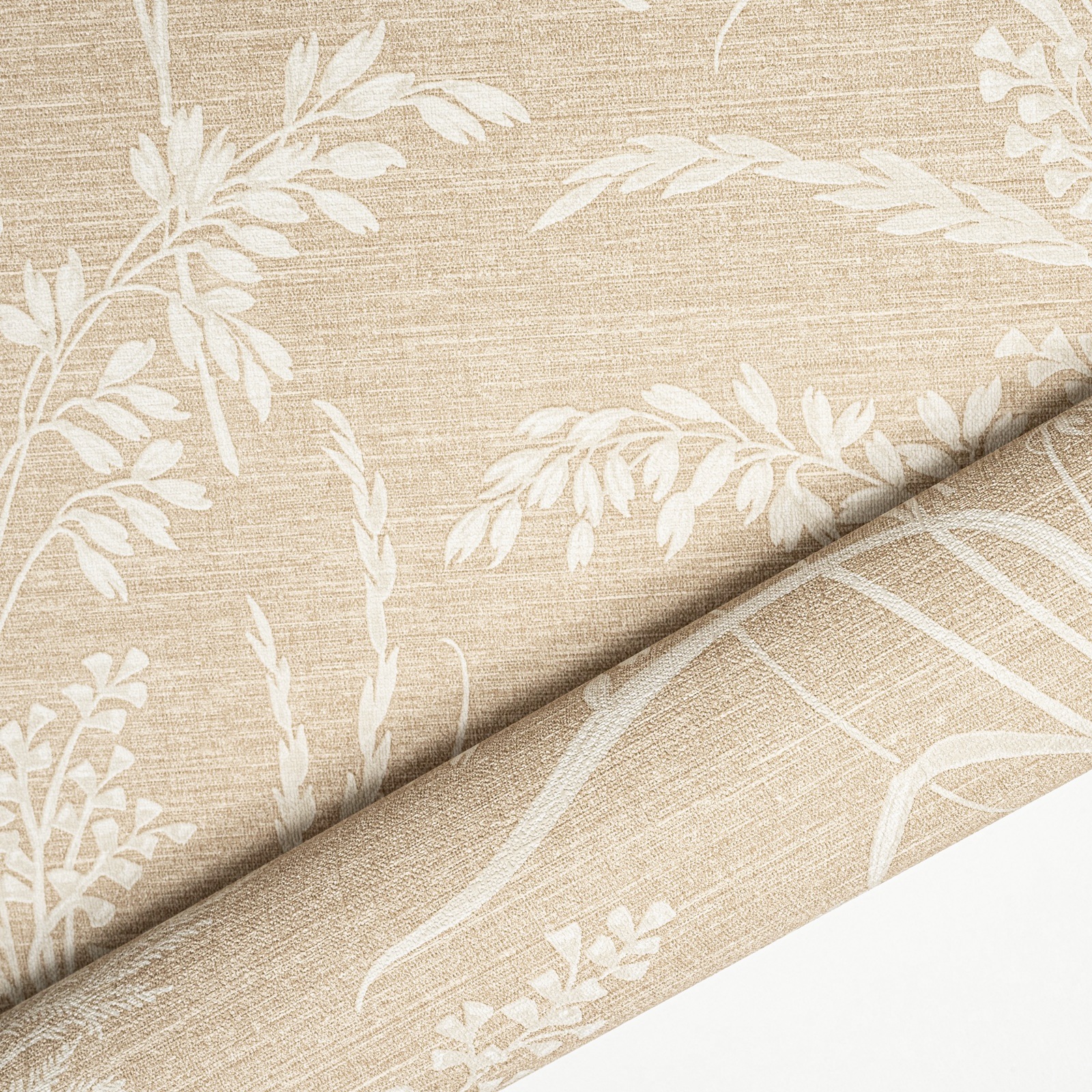 Brown Floral Wallpaper Textured Thick Vinyl Slightly Imperfect - Image 4