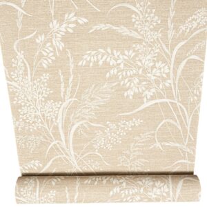 Brown Floral Wallpaper Textured Thick Vinyl Slightly Imperfect