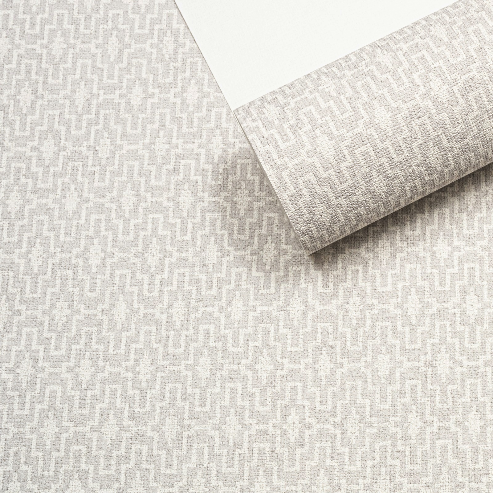 Grey Geometric Pattern Wallpaper Textured Vinyl Thick Slightly Imperfect - Image 7
