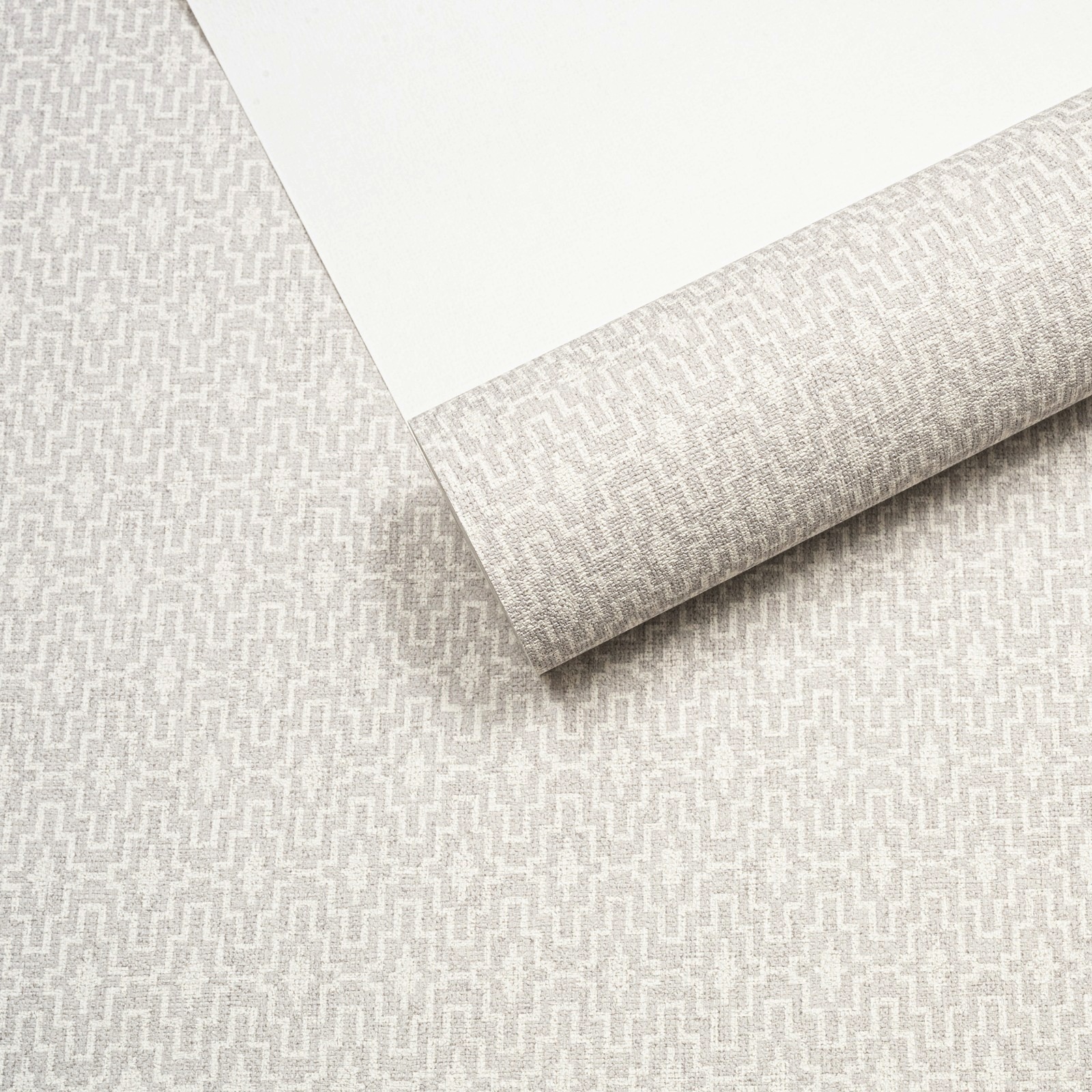 Grey Geometric Pattern Wallpaper Textured Vinyl Thick Slightly Imperfect - Image 5