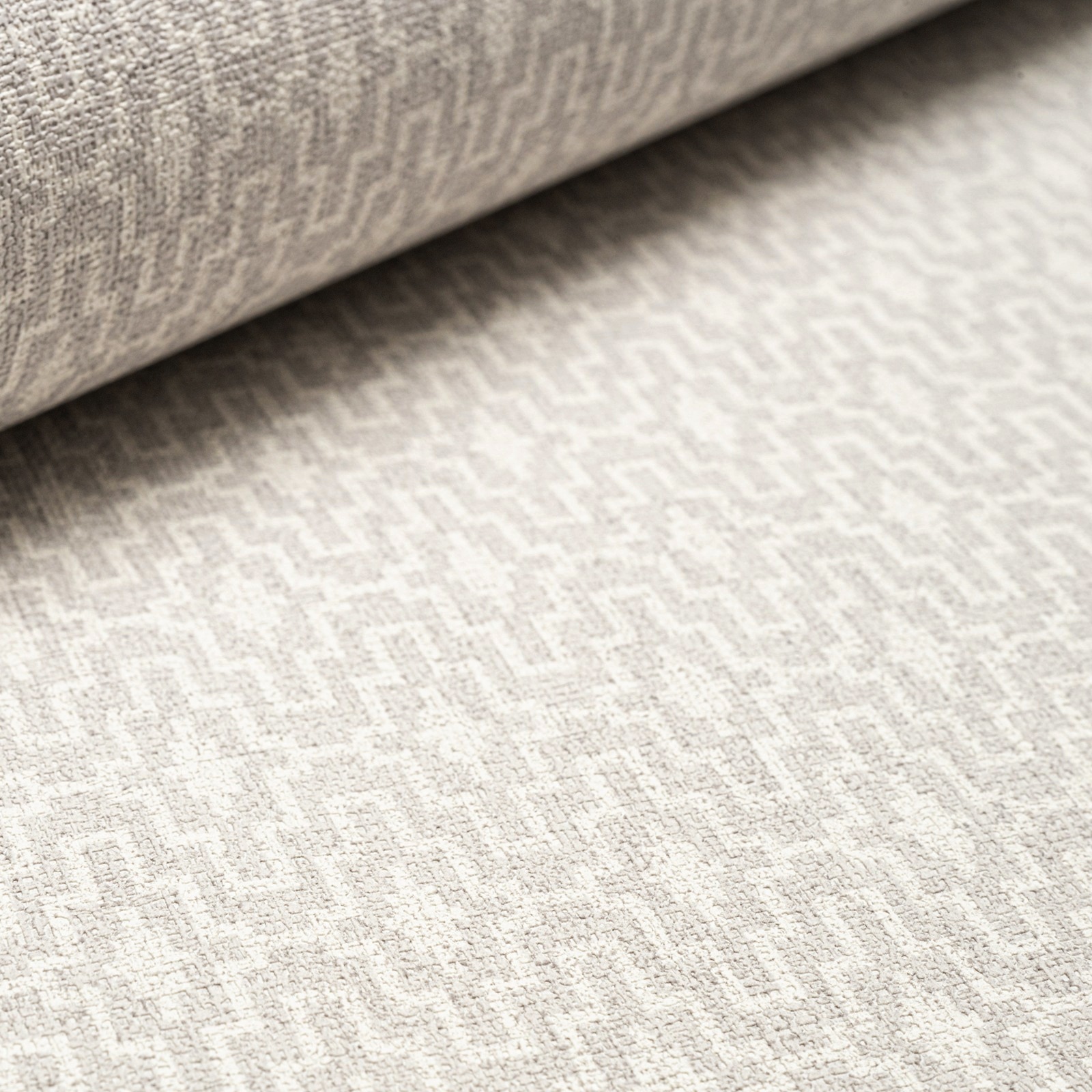 Grey Geometric Pattern Wallpaper Textured Vinyl Thick Slightly Imperfect - Image 3