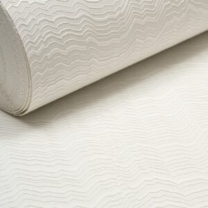 Plain White Wave Effect Wallpaper Thick Textured Slightly Imperfect Vinyl