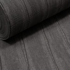 Charcoal Black Stripe Wallpaper Thick Heavy Weight Slightly Imperfect Vinyl