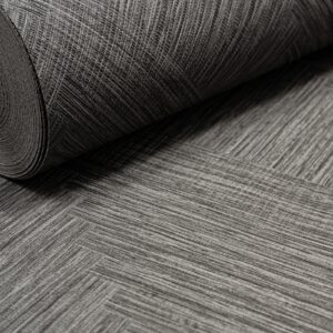 Charcoal Weave Effect Wallpaper Thick Heavy Weight Slightly Imperfect Vinyl
