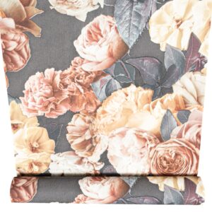 Multi Rose Floral Wallpaper Thick Textured Slightly Imperfect Vinyl Feature Wall