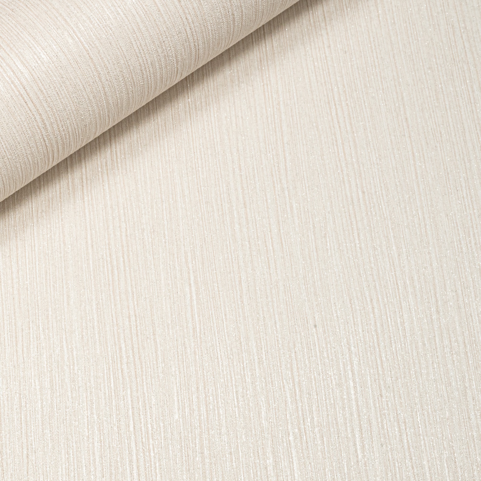 Plain Cream Silver Glitter Shimmer Wallpaper Textured Stripes Slightly Imperfect Vinyl - Image 3