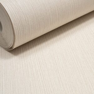 Plain Cream Silver Glitter Shimmer Wallpaper Textured Stripes Slightly Imperfect Vinyl