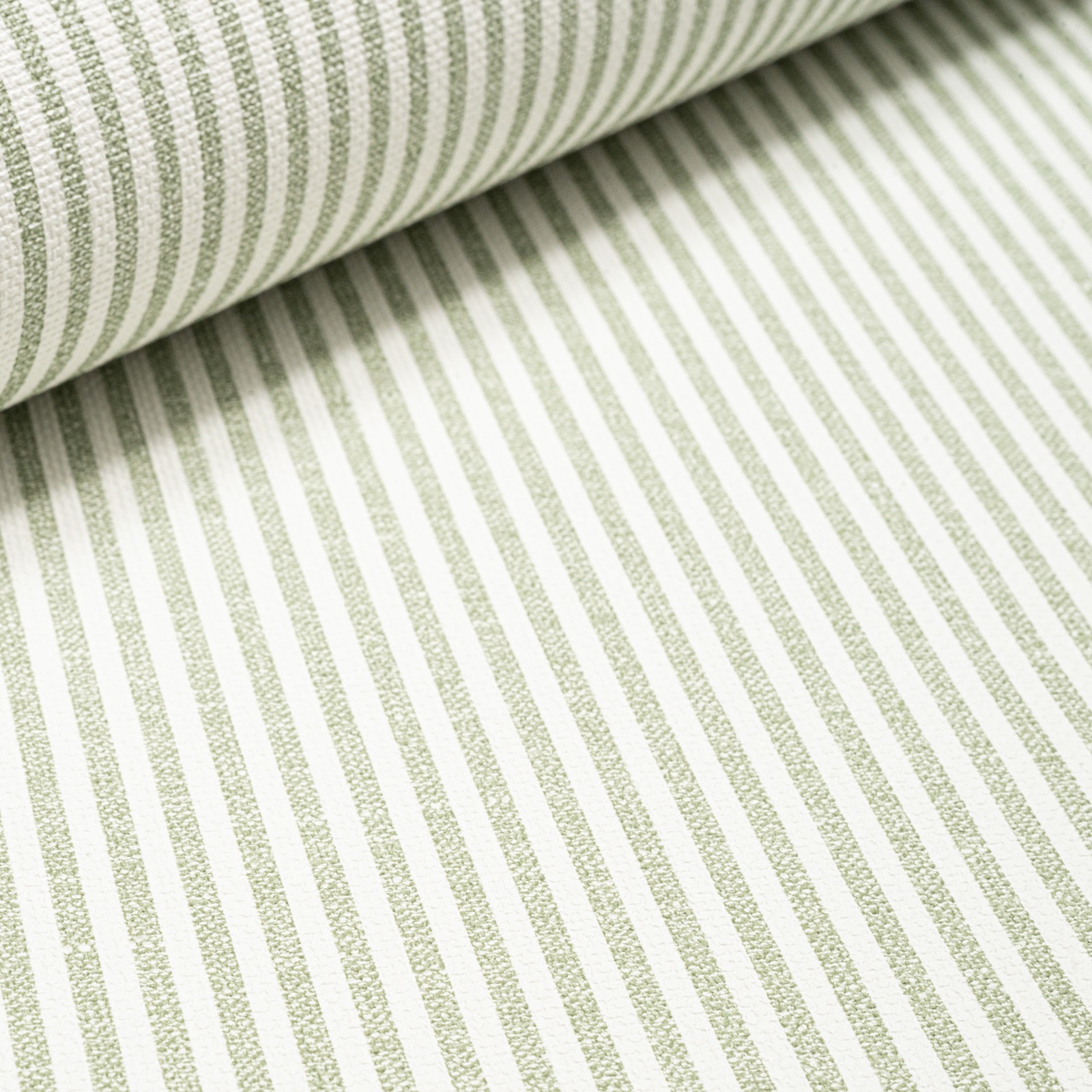 Green White Stripe Wallpaper Textured Slightly Imperfect Vinyl - Image 2