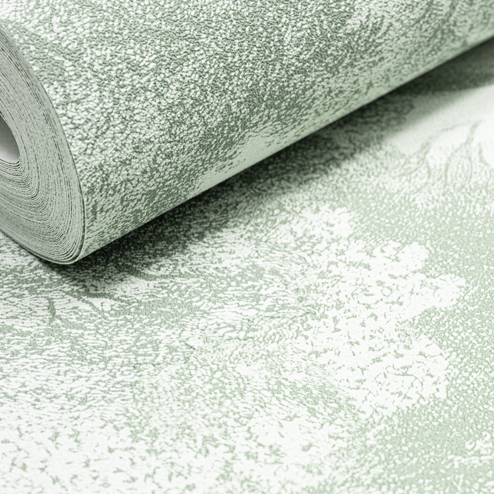 Green Tree Wallpaper Textured Slightly Imperfect Vinyl - Image 3