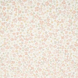Multi Floral Wallpaper Textured Linen Effect Slightly Imperfect Vinyl