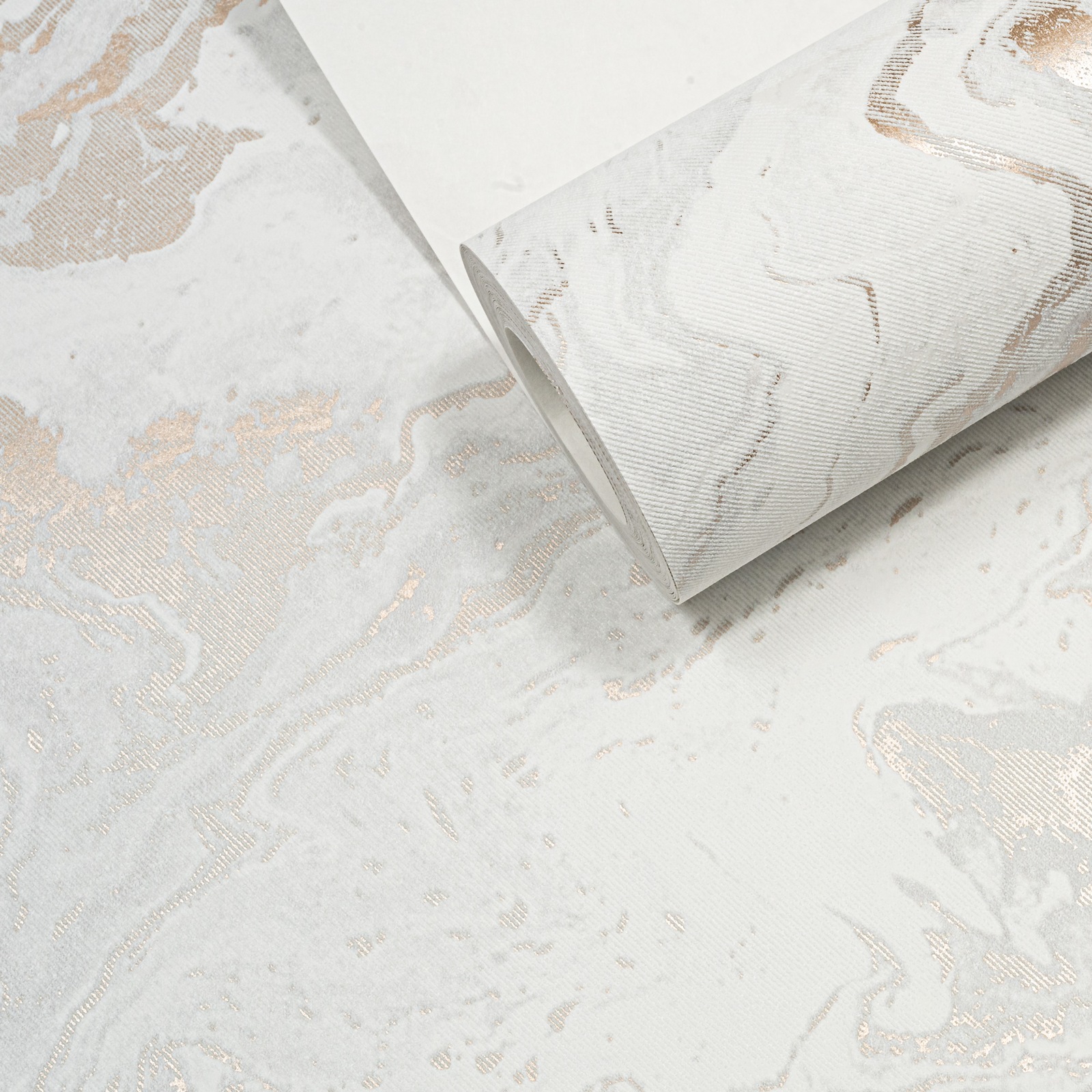 Grey Gold Marble Effect Wallpaper Textured Metallic Vinly - Image 9