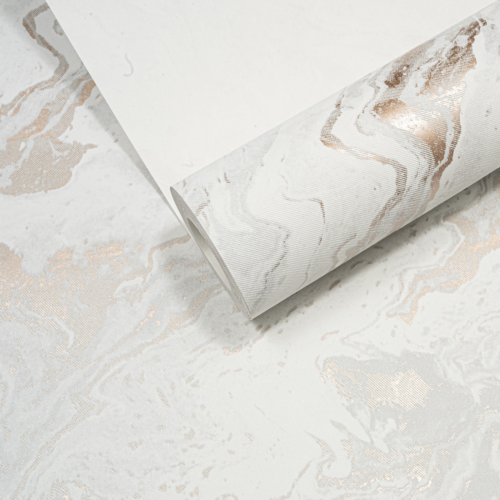 Grey Gold Marble Effect Wallpaper Textured Metallic Vinly - Image 7