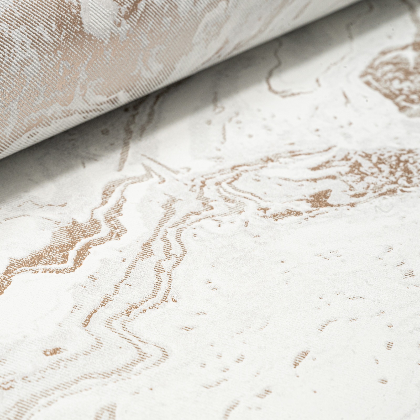 Grey Gold Marble Effect Wallpaper Textured Metallic Vinly - Image 5