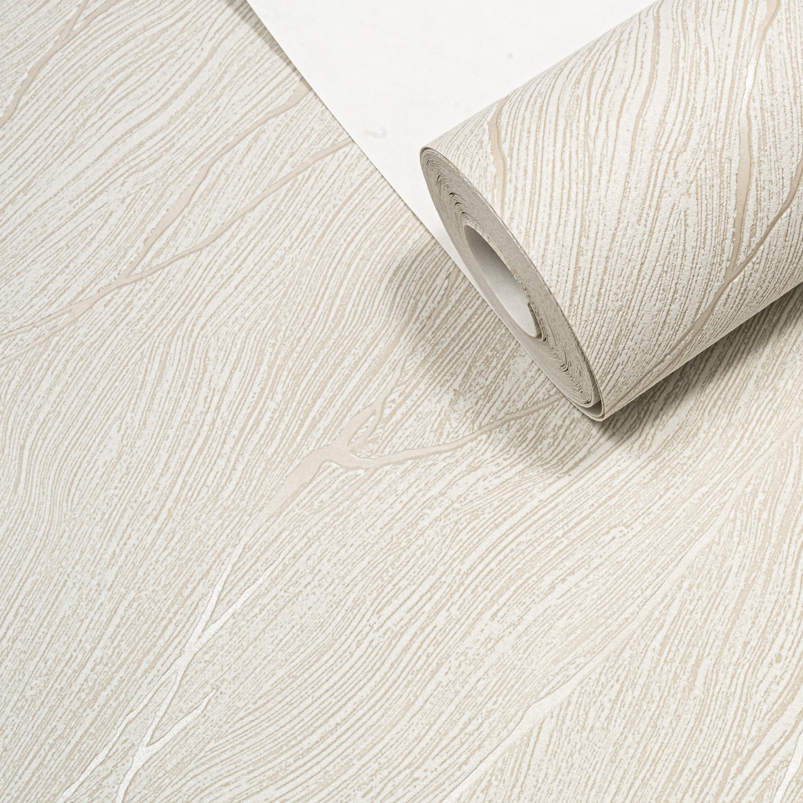 Beige Grey Mix Marble Effect Wallpaper Textured Metallic Non-Woven Vinyl Feature - Image 9