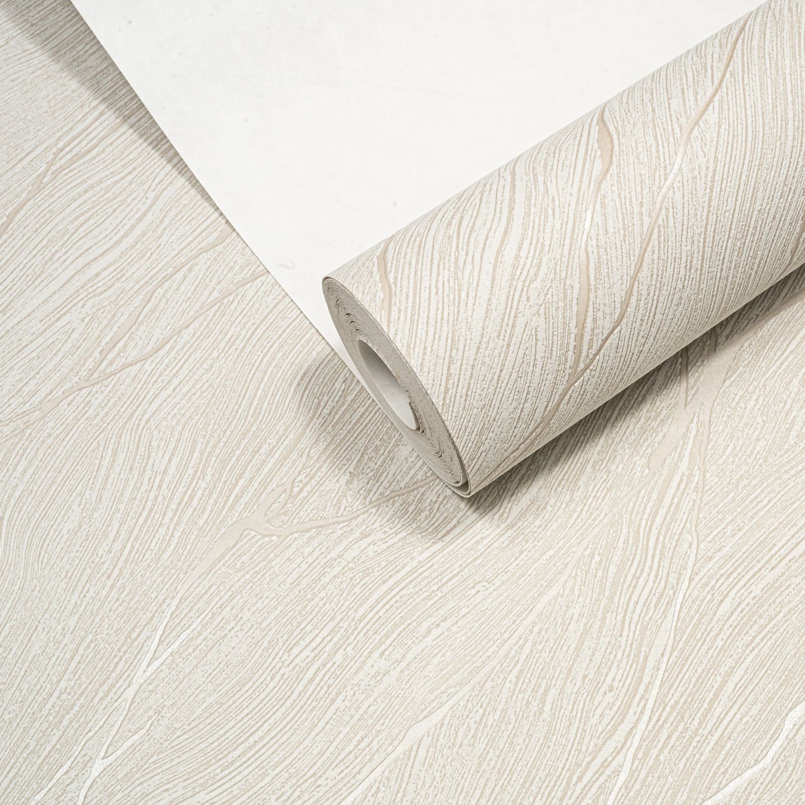 Beige Grey Mix Marble Effect Wallpaper Textured Metallic Non-Woven Vinyl Feature - Image 7