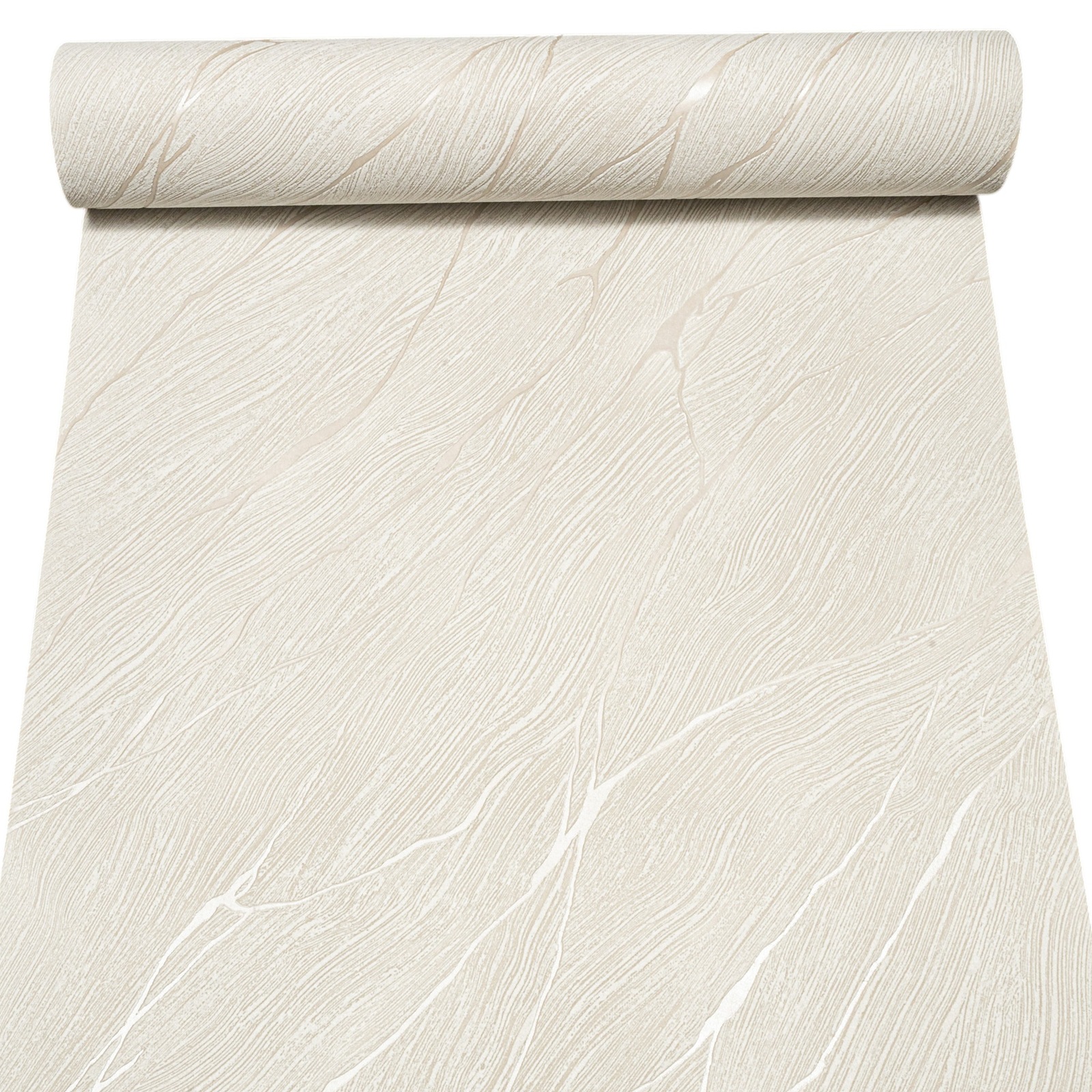 Beige Grey Mix Marble Effect Wallpaper Textured Metallic Non-Woven Vinyl Feature - Image 3