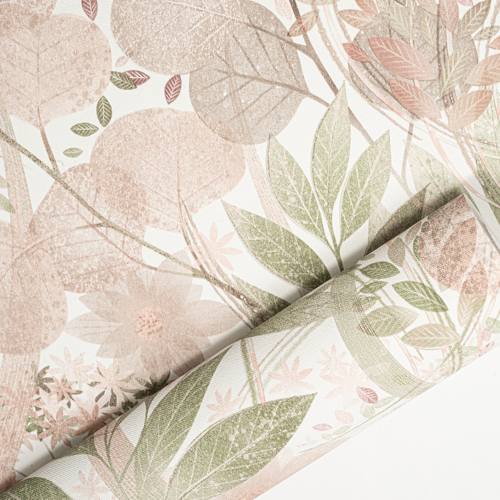 Pink & Green Floral Wallpaper Textured Vinyl Feature Wall - Image 5