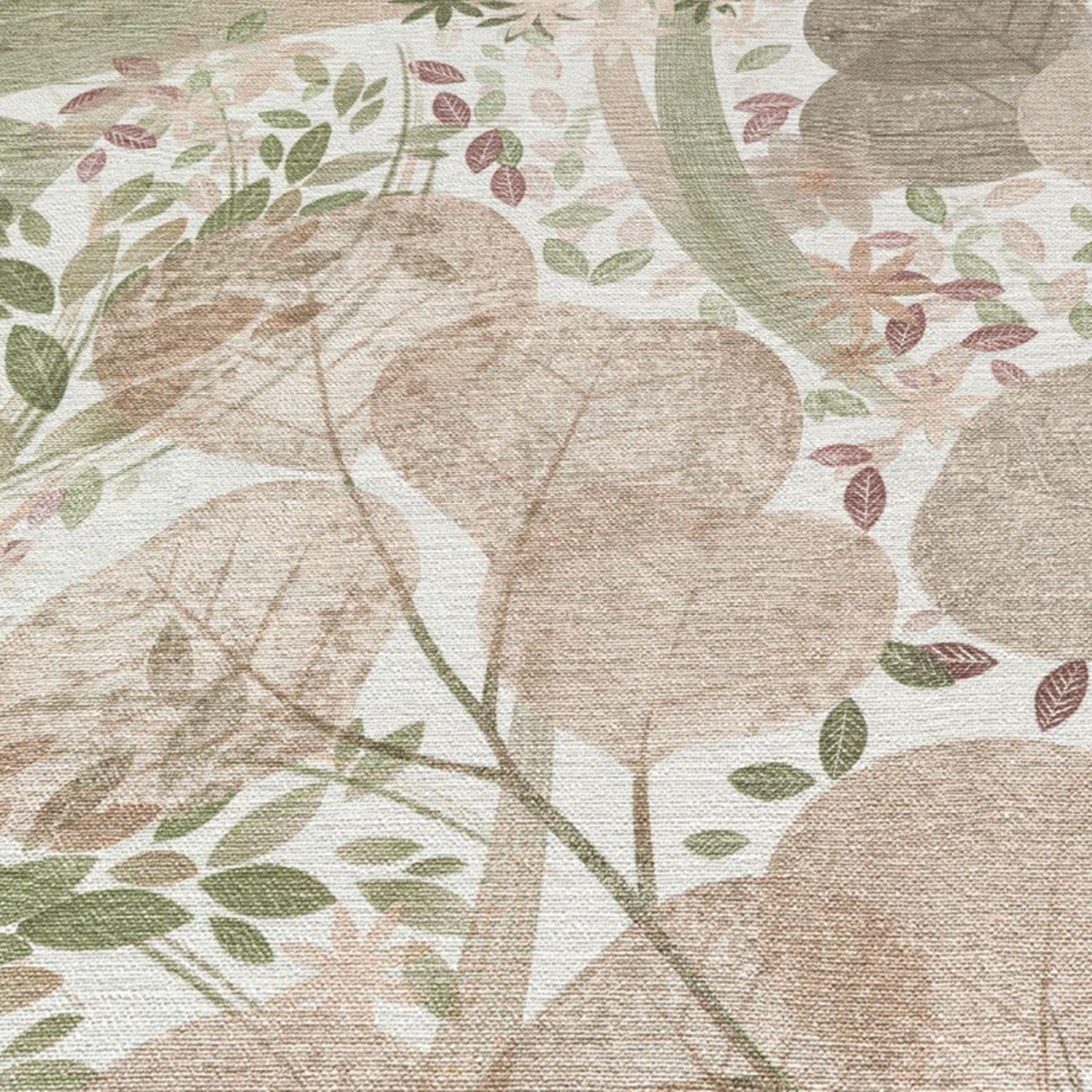Pink & Green Floral Wallpaper Textured Vinyl Feature Wall - Image 11