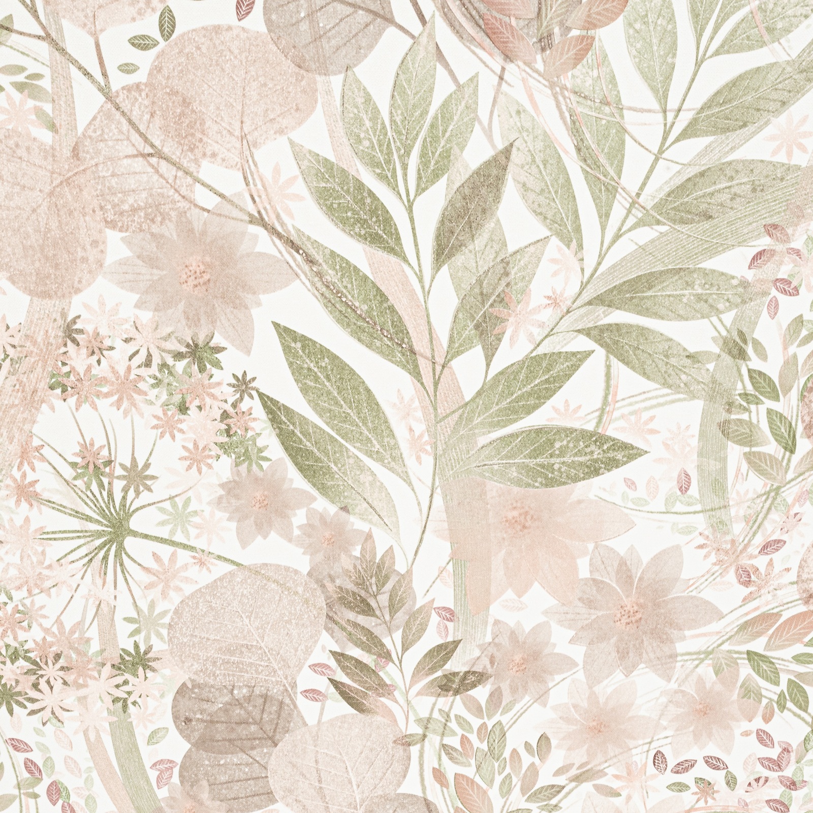Pink & Green Floral Wallpaper Textured Vinyl Feature Wall - Image 9