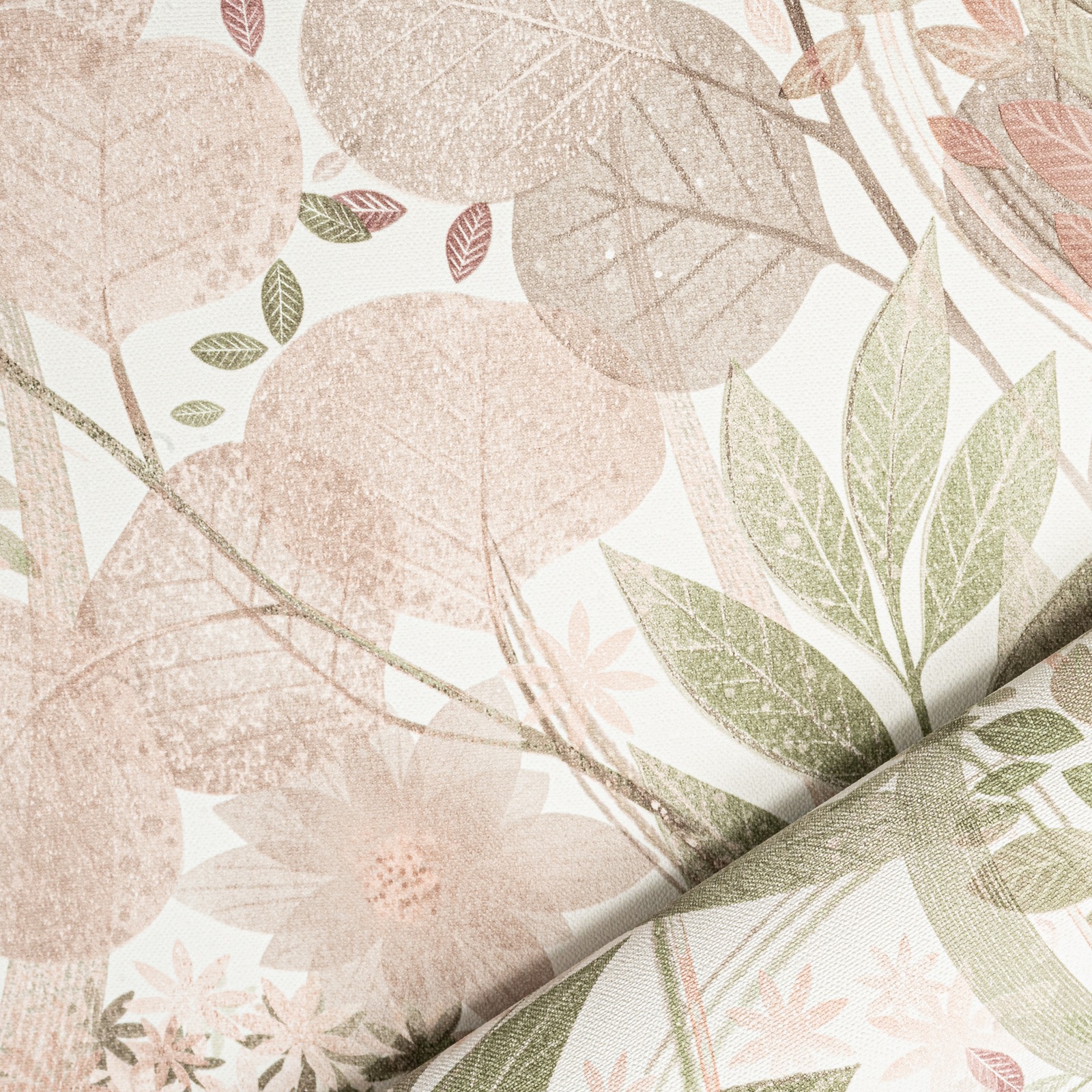 Pink & Green Floral Wallpaper Textured Vinyl Feature Wall - Image 7