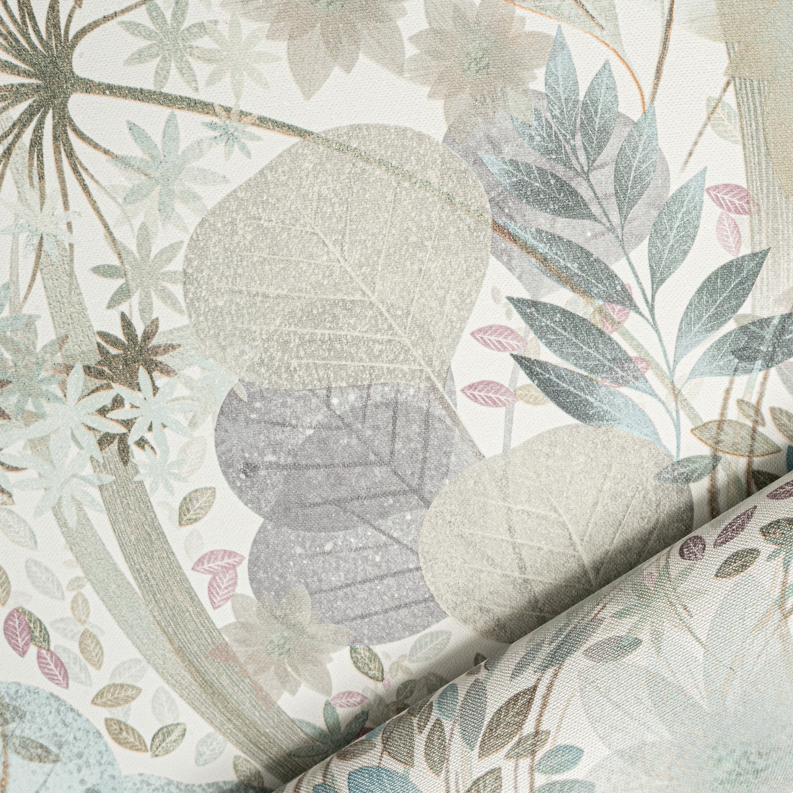 Soft Blue Floral Wallpaper Multi Leaf Textured Vinyl Feature Wall - Image 11