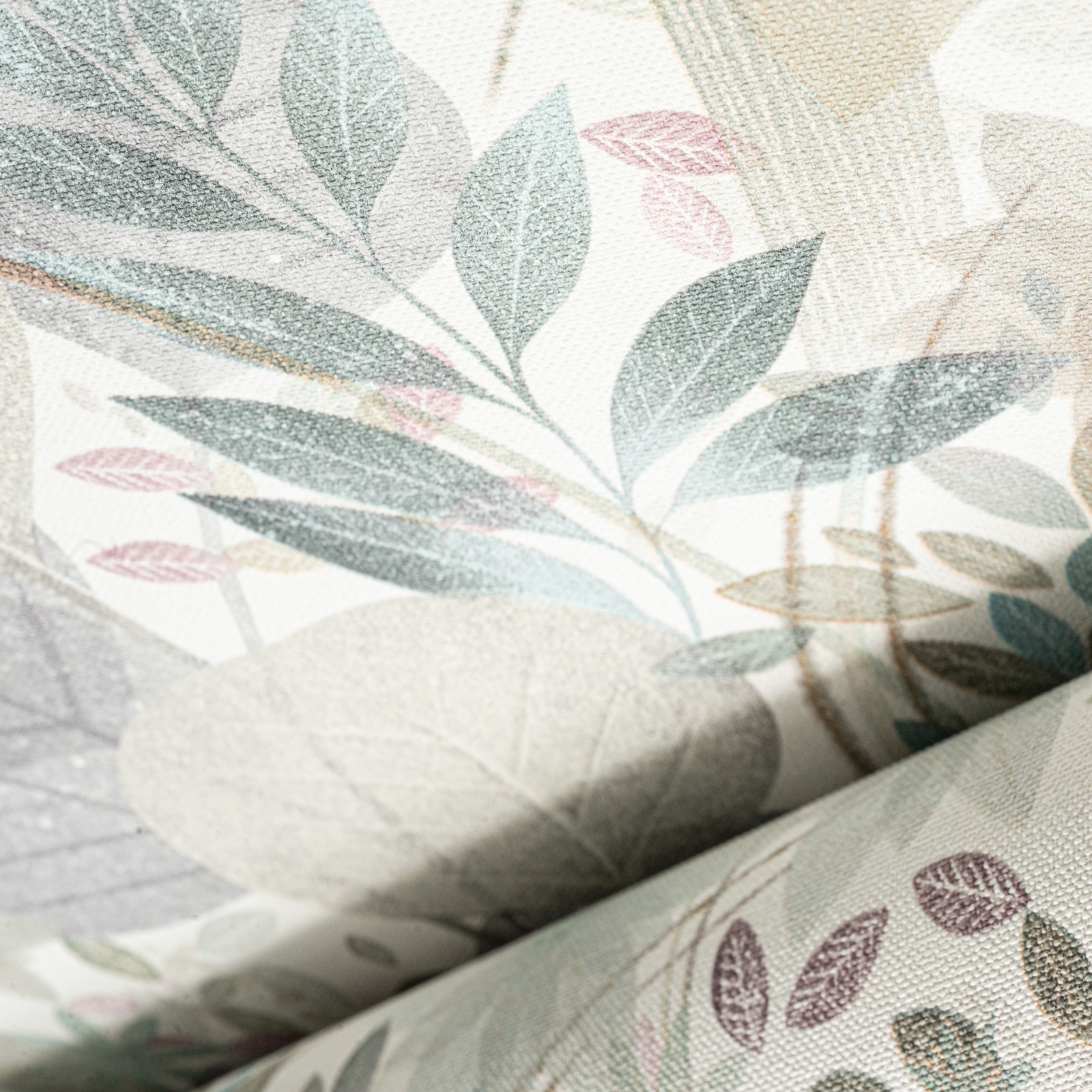 Soft Blue Floral Wallpaper Multi Leaf Textured Vinyl Feature Wall - Image 7