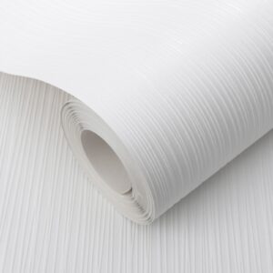 White Stripe Paintable Wallpaper Textured Free Match