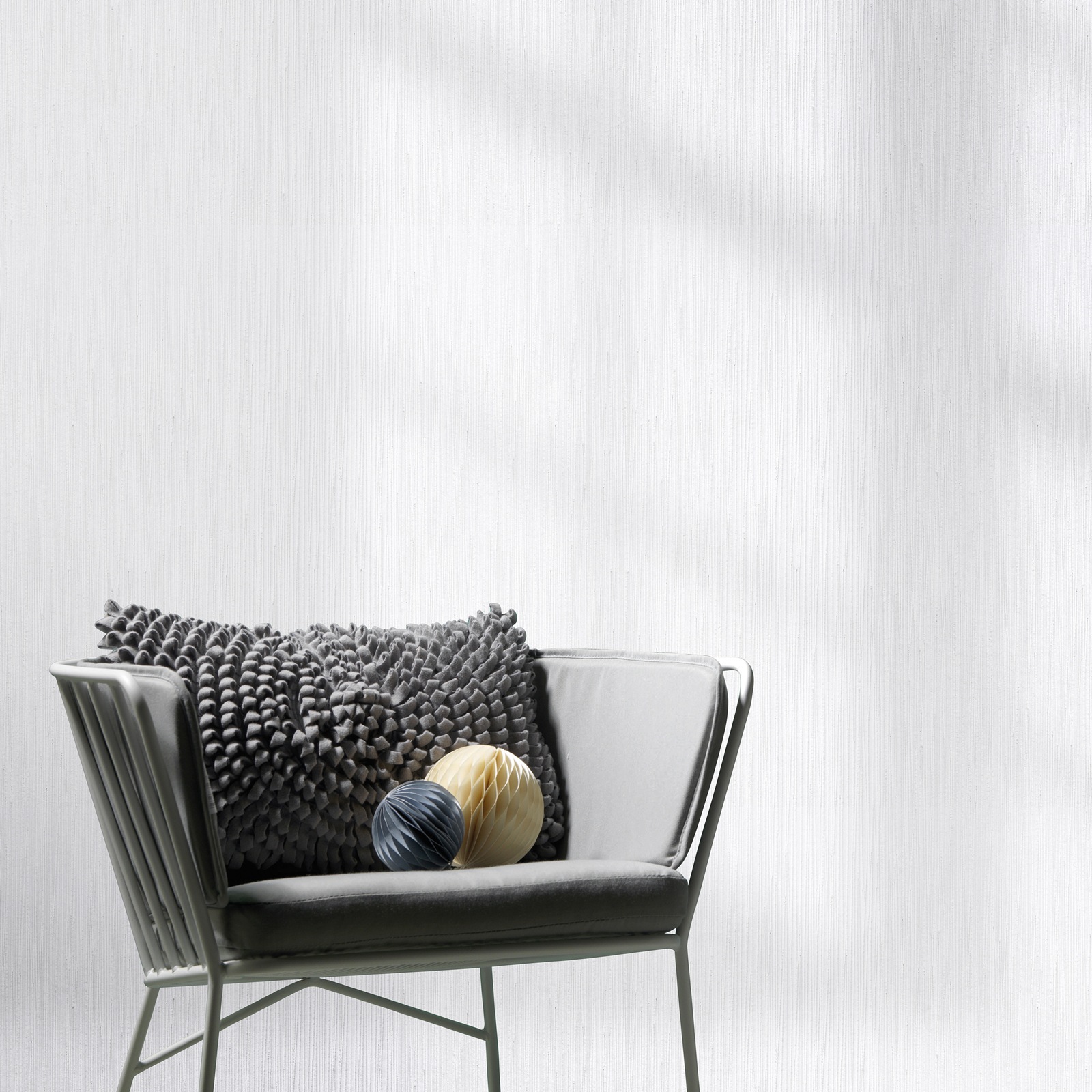 White Stripe Paintable Wallpaper Textured Free Match - Image 3
