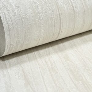 Plain Off White Textured Wallpaper Slightly Imperfect Thick Vinyl