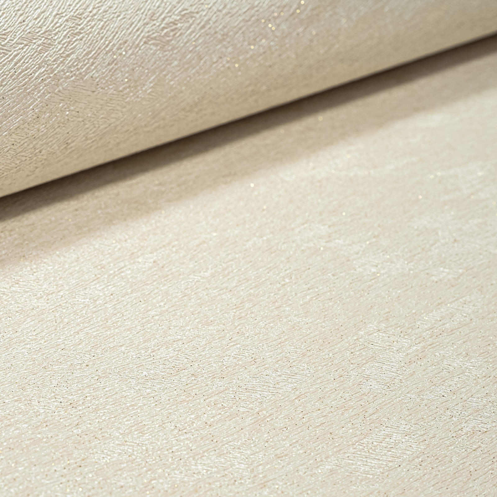 Plain Cream Textured Gold Glitter Shimmer Slightly Imperfect Vinyl - Image 2