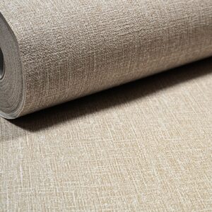 Beige Taupe Mix Wallpaper Linen Effect Slightly Imperfect Vinyl