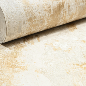 Gold Concrete Industrial Effect Wallpaper Slightly Imperfect Textured Vinyl