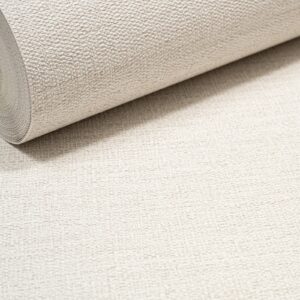 Plain Off White Textured Linen Effect Wallpaper Thick Slightly Imperfect Vinyl