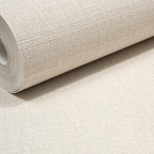 Off White Linen Effect Wallpaper Textured Slightly Imperfect Vinyl