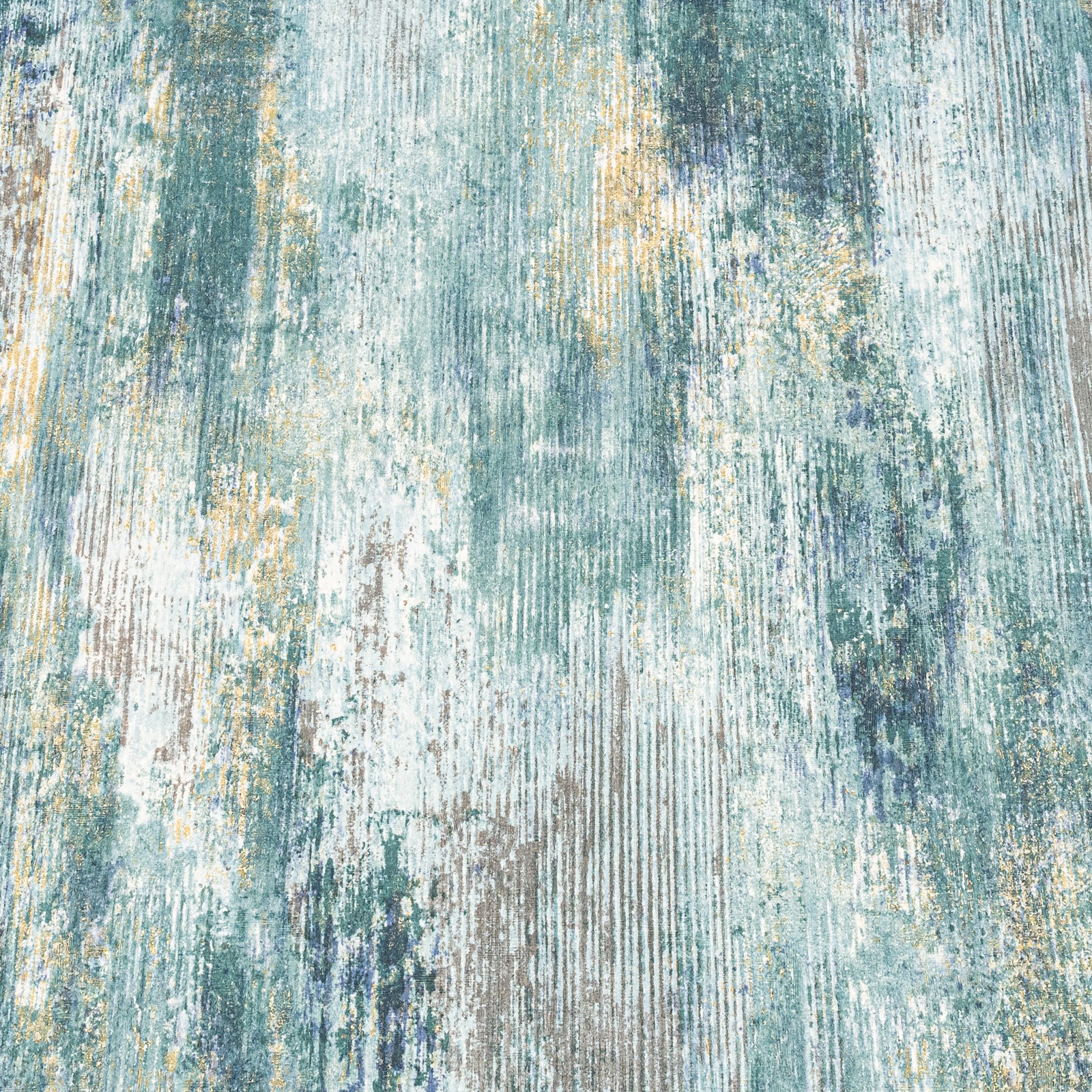 Green Blue Tones Wallpaper Gold Metallic Shimmer Textured Concrete Effect Slightly Imperfect Vinyl - Image 8