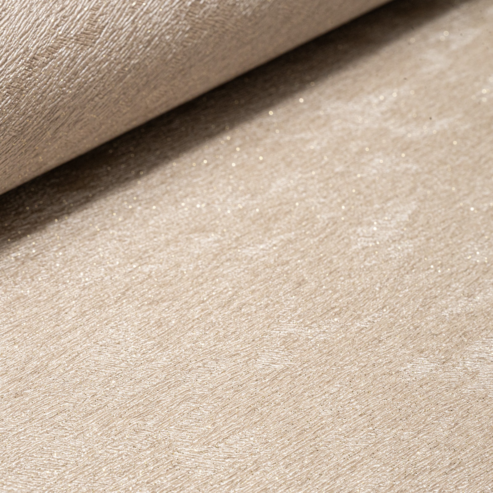 Taupe Mushroom Mix Wallpaper Plain Gold Glitter Textured Slightly Imperfect Vinyl - Image 3