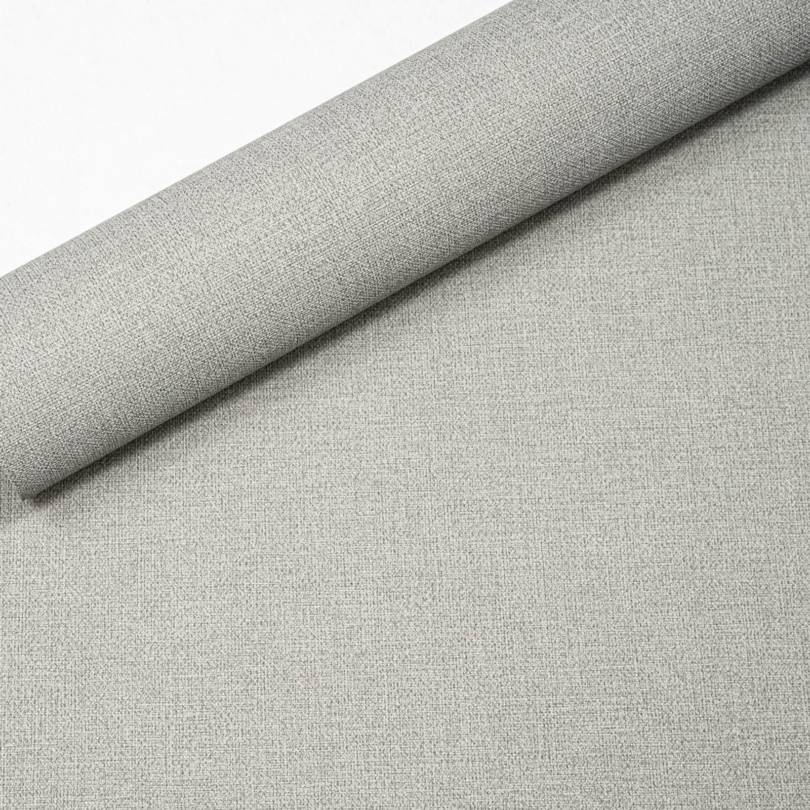 Plain Grey Linen Effect Wallpaper Textured Slightly Imperfect Vinyl - Image 4